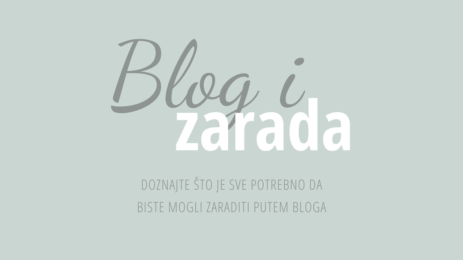 Video predavanje Blog i zarada